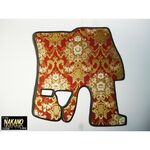 運転席　足マット　金華山　花篭（フローラル)　赤