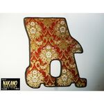 運転席　足マット　金華山　花篭（フローラル)　赤