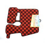 運転席　足マット　フロアマット　 黒＆赤/黒3