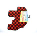 運転席　足マット　フロアマット　 黒＆赤/黒3