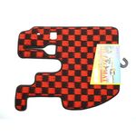 運転席　足マット　フロアマット　 黒＆赤/黒3