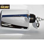 ★バックショットミラー FUJI 小 メッキ ショートステー 平面ミラー 高速 サブ 安全 長距離 魚屋 箱車 ダンプ