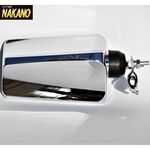 ★バックショットミラー FUJI 大 メッキ ショートステー 平面ミラー 高速 サブ 安全 長距離 魚屋 箱車 ダンプ　