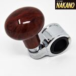 シックな木目調 ハンドルスピンナー 楕円型木目茶