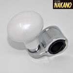 シックなパール調 ハンドルスピンナー 楕円型 パールホワイト 白