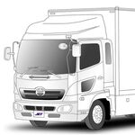 日野 Ｈマークプレート　ウロコステンレス エンブレム土台 17レンジャー