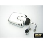 【ハイウェイミラー　KM-977】カシムラ製　メッキ　ロングステー　平面　高速ミラー　サイドミラー2