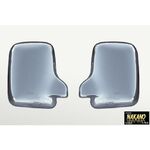 【軽トラ用 メッキ ミラーカバー　左右セット】ダイハツ ハイゼットS200系(H11/1～H26/8)