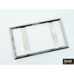 【ナンバー枠　大型】さりげないオシャレ国内製産16角ステンレス