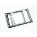 【ナンバー枠　中型】さりげないオシャレ国内製産25角ステンレス2