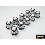 【ナットカバー　トラック用 （SN-10）】鏡面仕上げステンレス製クロームメッキ ISO 33ｍｍ高さ46ｍｍ