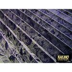 レースサイドカーテン　お洒落な薔薇柄入り　ネイビー　紺　四角　トラック用カーテン　2t　4ｔ　大型2