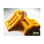 【ハイプラ歯止め　トラロープ付き　イエロー　黄色】 タイヤ止め　軽量型タイヤストッパー　車輪固定