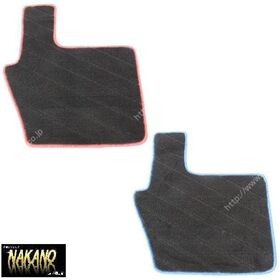 【運転席 足マット】 汎用マット　4t 大型車全般　ブラック/フチレッド　フロアマット