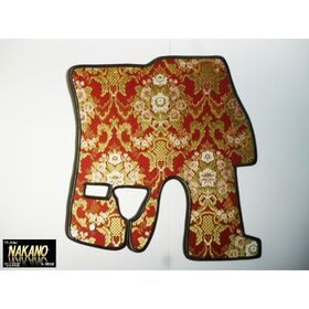 運転席　足マット　金華山　花篭（フローラル)　赤