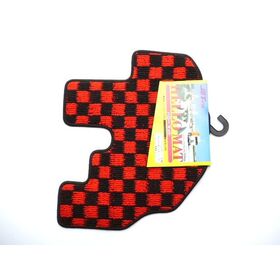 運転席　足マット　フロアマット　 黒＆赤/黒3