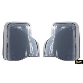 【軽トラ用 メッキ ミラーカバー　左右セット】ダイハツ ハイゼットS500系(H26/9～)