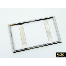 【ナンバー枠　大型】さりげないオシャレ国内製産16角ステンレス