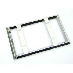 【ナンバー枠　大型】さりげないオシャレ国内製産25角ステンレス2