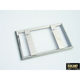 【ナンバー枠　中型】さりげないオシャレ国内製産16角ステンレス2