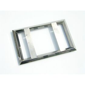 【ナンバー枠　中型】さりげないオシャレ国内製産25角ステンレス2