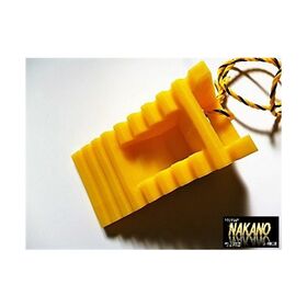 【ハイプラ歯止め　トラロープ付き　イエロー　黄色】 タイヤ止め　軽量型タイヤストッパー　車輪固定2