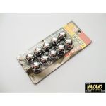 【リヤ ハブナットカバー　トラック用 500611】丸型ABS樹脂製クロームメッキ 10ヶ入 14ｍｍ