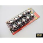 【リヤ ハブナットカバー　トラック用 500613】丸型ABS樹脂製クロームメッキ 10ヶ入 22ｍｍ