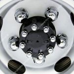 【リヤ ハブナットカバー　トラック用 500612】丸型ABS樹脂製クロームメッキ 10ヶ入 17ｍｍ　2