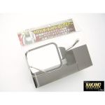 【ハイウェイミラー　KM-977】カシムラ製　メッキ　ロングステー　平面　高速ミラー　サイドミラー3