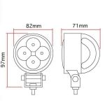 LED ワークランプ 丸型12/24v 3インチ　拡散タイプ2