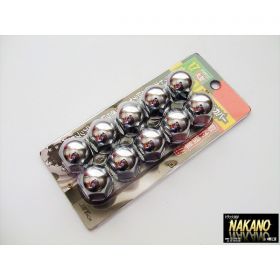 【リヤ ハブナットカバー　トラック用 500612】丸型ABS樹脂製クロームメッキ 10ヶ入 17ｍｍ