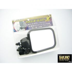 【ハイウェイミラー　KM-972】カシムラ製　ブラック　平面　高速ミラー　サイドミラー3
