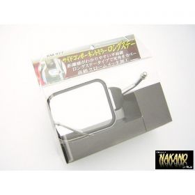 【ハイウェイミラー　KM-977】カシムラ製　メッキ　ロングステー　平面　高速ミラー　サイドミラー3