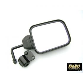 【ハイウェイミラー　KM-978】カシムラ製　ブラック　ロングステー　平面　高速ミラー　サイドミラー
