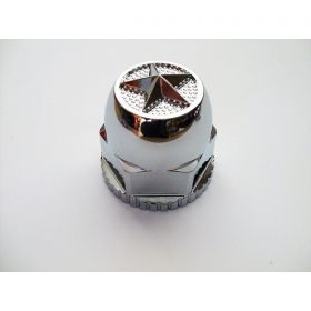 【ナットカバー　トラック用 500491】星型スターマークABS樹脂製クロームメッキ　41ｍｍ高さ60ｍｍ　2
